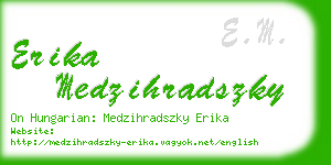 erika medzihradszky business card